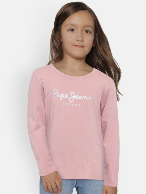 

Pepe Jeans Girls Pink Printed Round Neck T-shirt