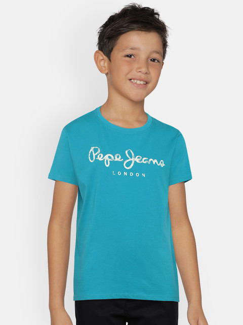 

Pepe Jeans Boys Blue Printed Round Neck T-shirt