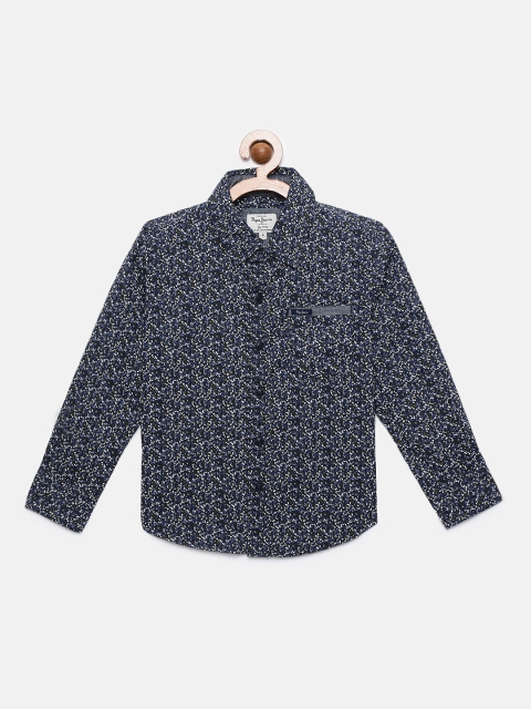 

Pepe Jeans Boys Navy Blue Regular Fit Printed Casual Shirt