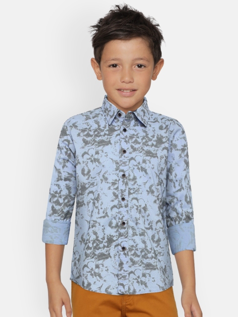

Pepe Jeans Boys Blue & Black Regular Fit Printed Casual Shirt