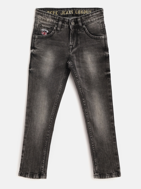 

Pepe Jeans Boys Charcoal Grey Slim Fit Mid-Rise Clean Look Stretchable Jeans