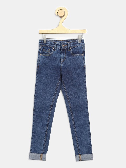

Pepe Jeans Girls Blue Skinny Fit High-Rise Light Fade Stretchable Jeans