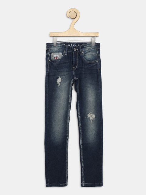 

Pepe Jeans Boys Black Slim Fit Mildly Distressed Heavy Fade Stretchable Jeans