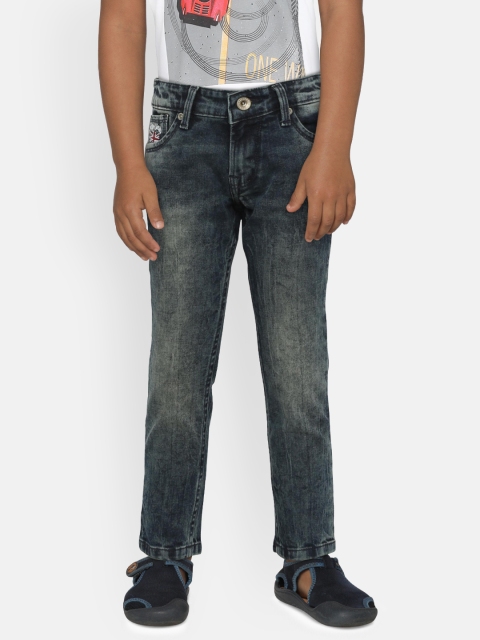 

Pepe Jeans Boys Blue Straight Fit Mid-Rise Clean Look Stretchable Jeans