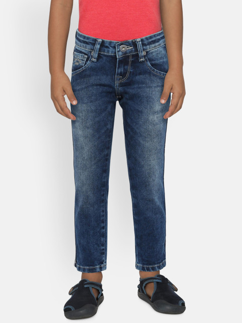 

Pepe Jeans Boys Blue Slim Fit Mid-Rise Clean Look Stretchable Jeans