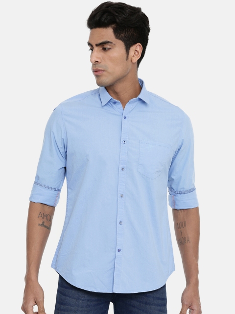 

Killer Men Blue Slim Fit Solid Casual Shirt