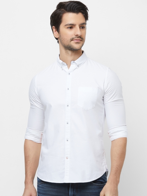 

Killer Men White Slim Fit Solid Casual Shirt
