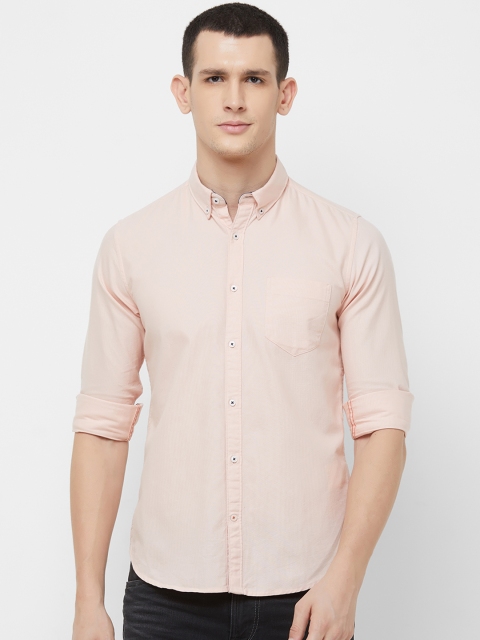 

Killer Men Pink Slim Fit Solid Casual Shirt