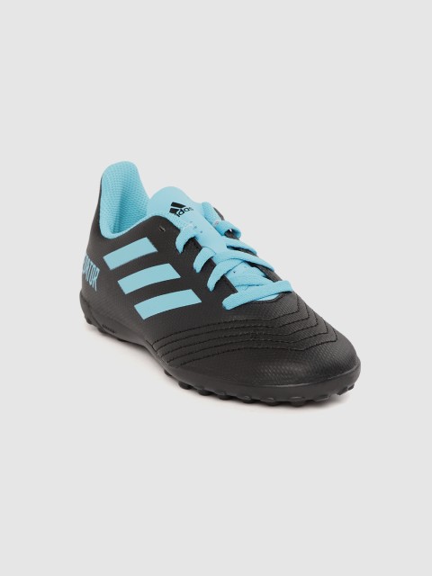 

ADIDAS Boys Black & Blue Predator 19.4 Turf Textured Football Shoes
