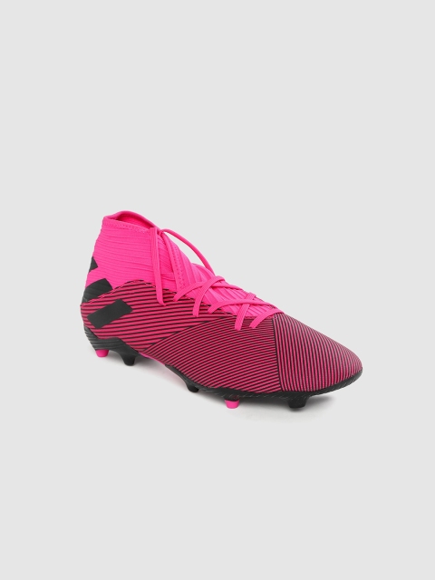 

ADIDAS Boys Pink & Black NEMEZIZ 19.3 Firm Ground Striped Football Shoes