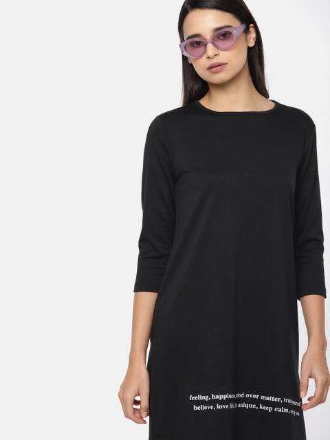 

Harvard Women Solid Black Sheath Dress