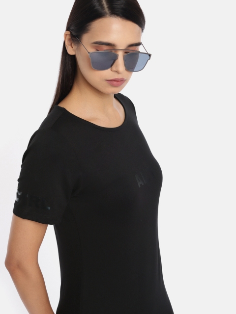 

Harvard Women Solid Black Bodycon Dress