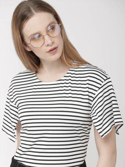 

Harvard Women Black Striped Boxy Top