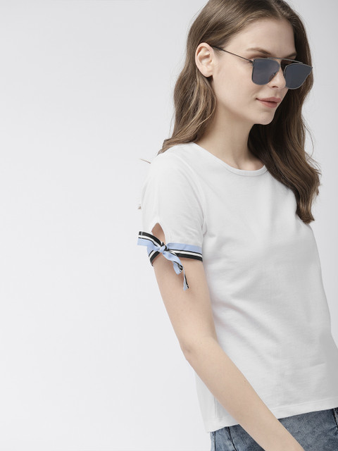 

Harvard Women White Solid Regular Top