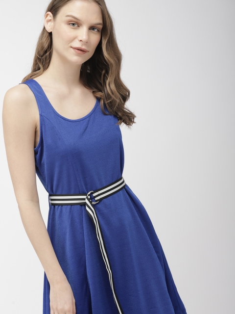 

Harvard Women Blue Solid A-Line Dress