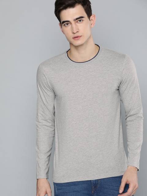 

Harvard Men Grey Solid Round Neck T-shirt