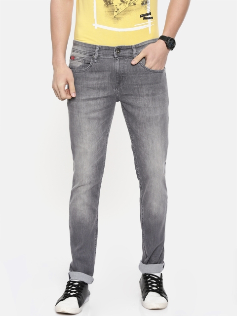

Lee Cooper Men Grey Reuben Skinny Fit Mid-Rise Clean Look Stretchable Jeans