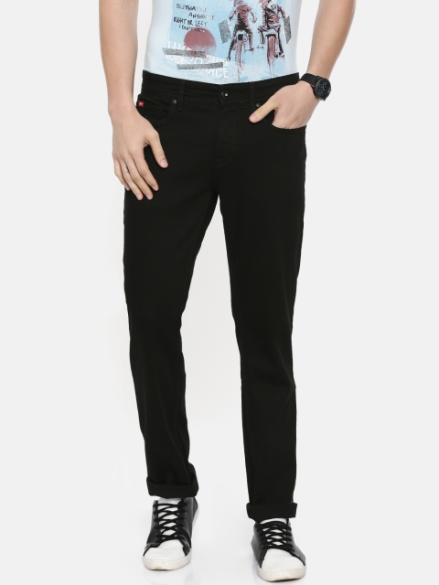 

Lee Cooper Men Black Arthur Straight Fit Mid-Rise Clean Look Stretchable Jeans