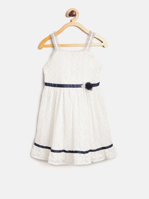 

Nauti Nati Girls Off-White Lace A-Line Dress