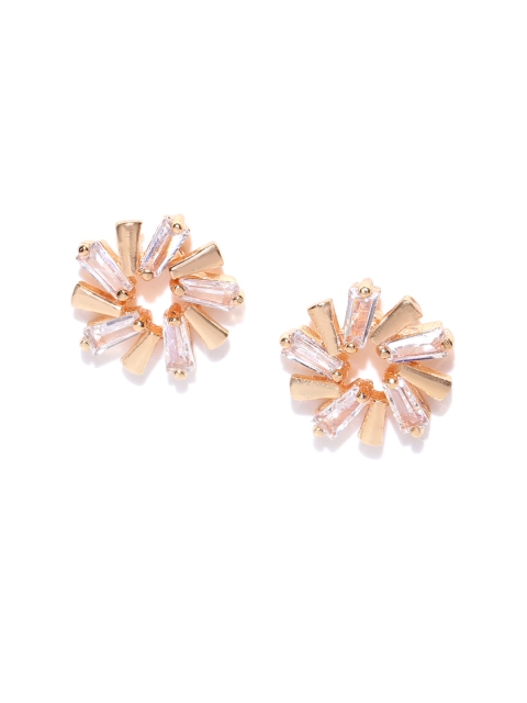 

Carlton London Gold-Plated Floral Contemporary Studs