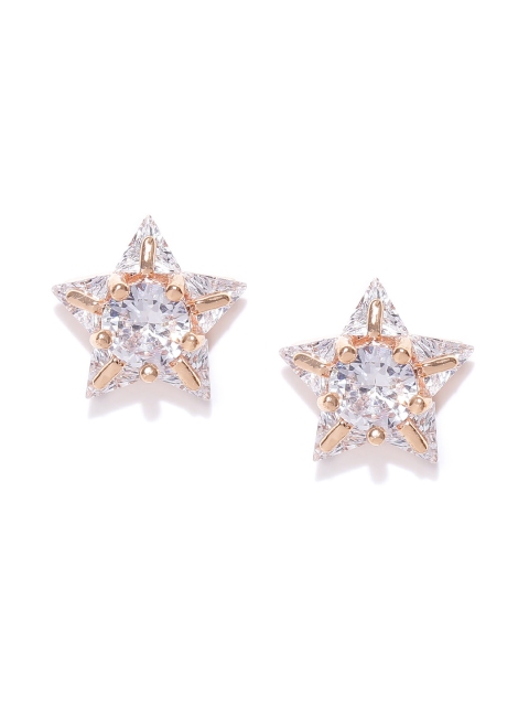 

Carlton London Gold-Plated CZ Studded Star Shaped Studs