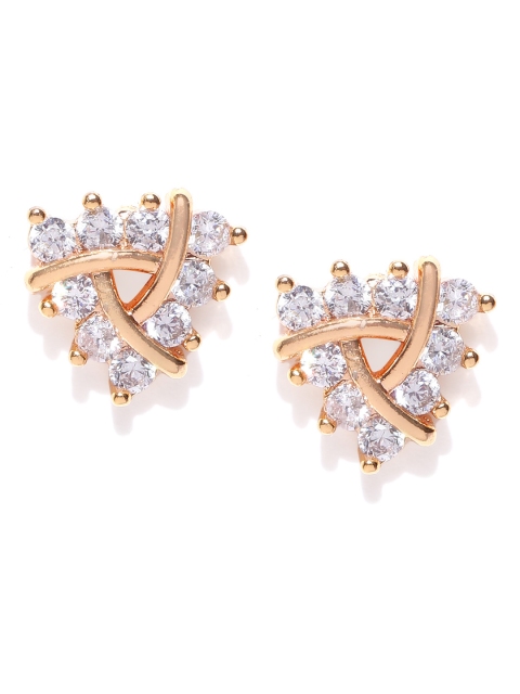 

Carlton London Gold-Plated CZ Stone Triangular Studs