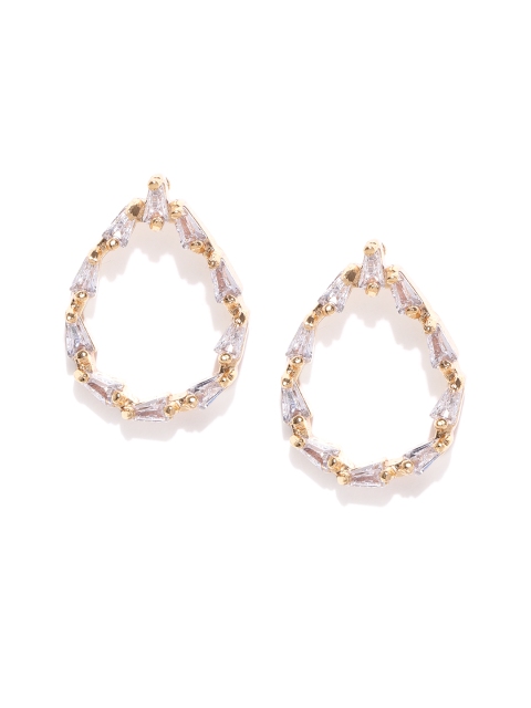 

Carlton London Gold-Plated Teardrop Shaped Drop Earrings