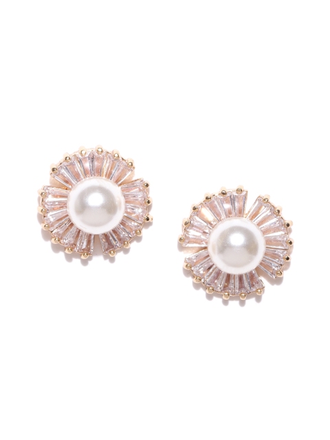 

Carlton London Gold-Plated Beaded Contemporary Studs