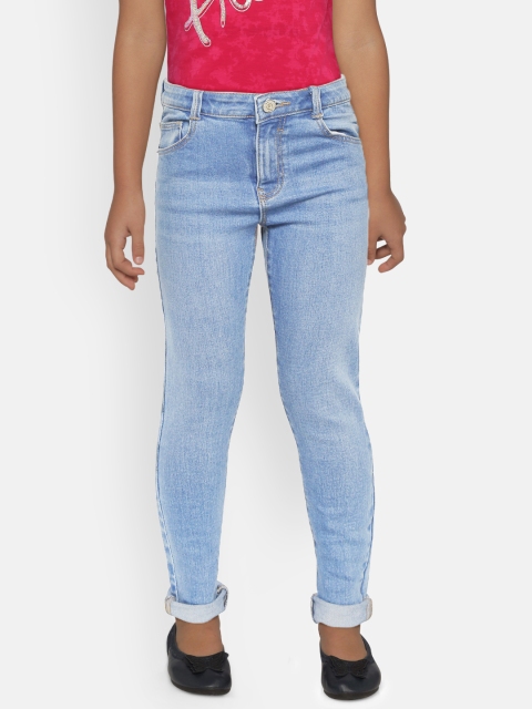 

Mango Kids Girls Blue Regular Fit Mid-Rise Clean Look Stretchable Jeans