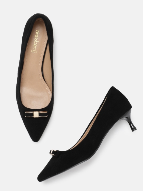 

DressBerry Women Black Solid Pumps