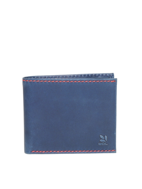 

Woodland Men Navy Blue Solid Two Fold Leather Wallet