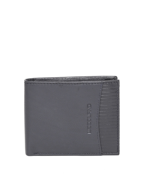 

Woodland Men Navy Blue Solid Leather Two Fold Wallet