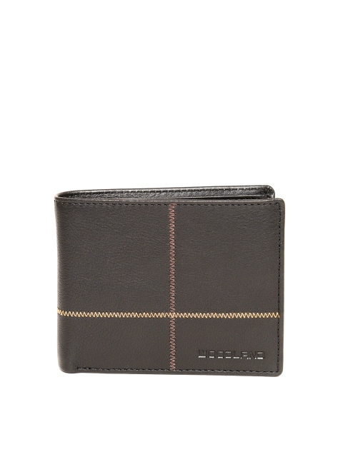 

Woodland Men Black Solid Two Fold Leather Wallet