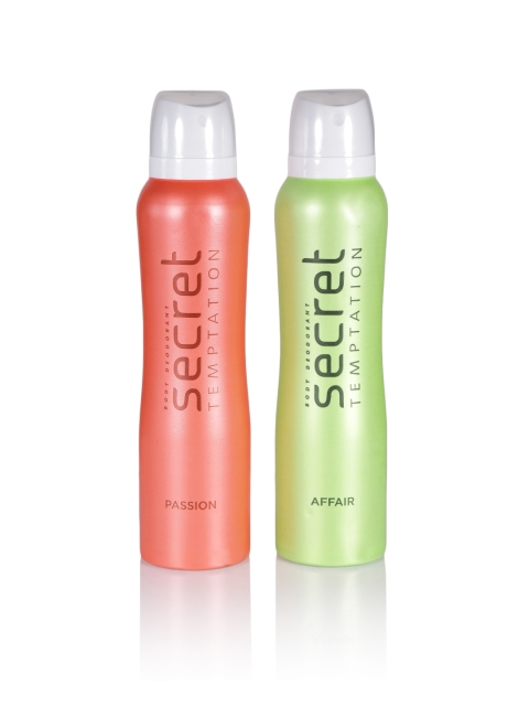

Secret Temptation Women Set of 2 Passion & Affair Body Deodorant, Orange