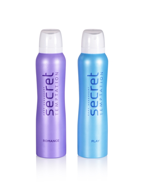 

Secret Temptation Women Set of 2 Play & Romance Deodorants, Blue