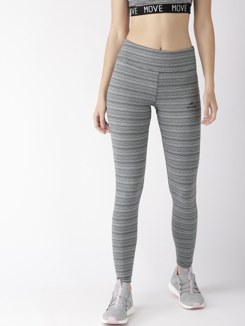 

Alcis Women Grey & Off-White Striped Tights