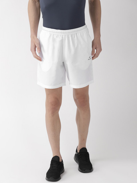 

Alcis Men White Solid Slim Fit Sports Shorts