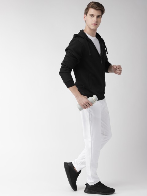 

Alcis Men Black Solid Hooded Sweatshirt