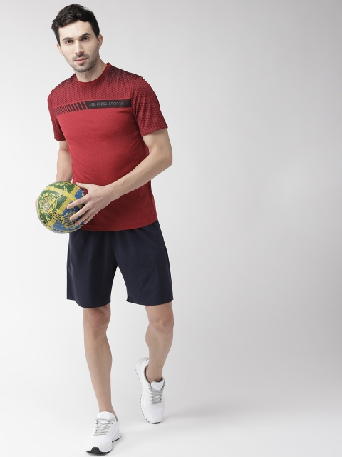 

Alcis Men Maroon Printed Round Neck T-shirt