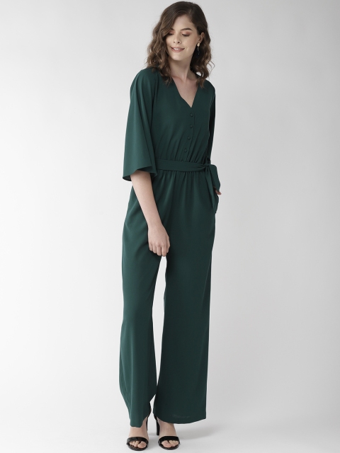 

QUIERO Women Green Solid Basic Jumpsuit