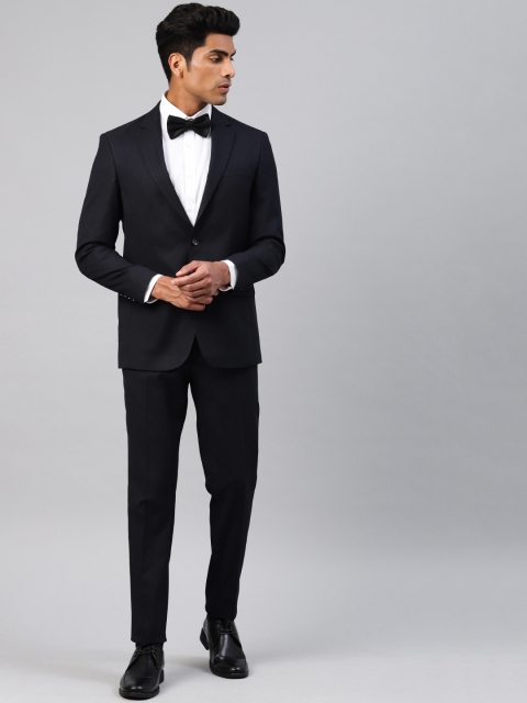 

Peter England Navy Blue Tailored Fit Single-Breasted Formal Suit