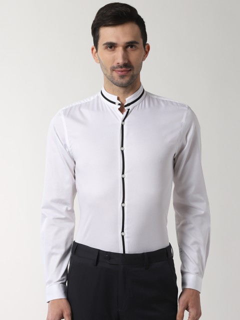

Peter England Men White Slim Fit Solid Formal Shirt