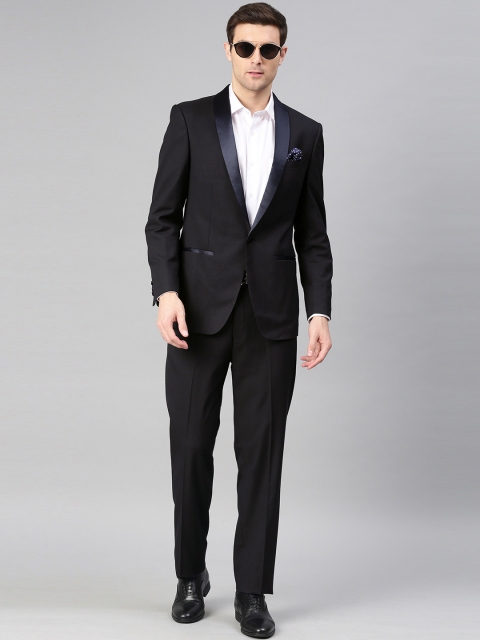 

Peter England Men Navy Blue Solid Tailored Fit Single-Breasted Formal Suit