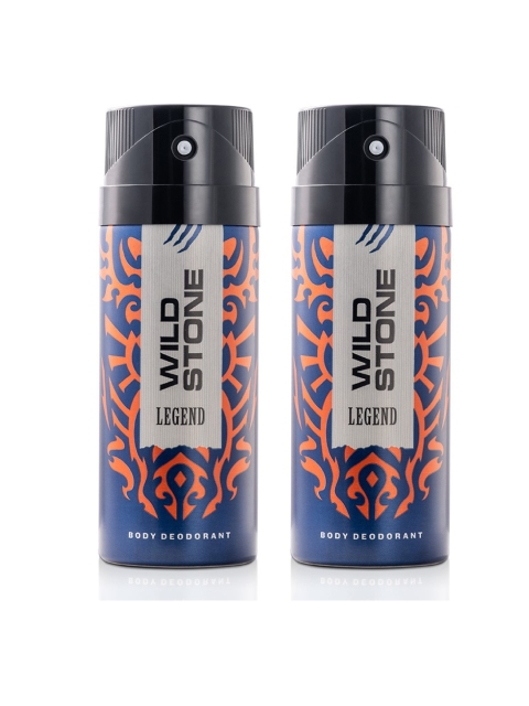 

Wild Stone Men Set of 2 Legend Deodorants, Blue