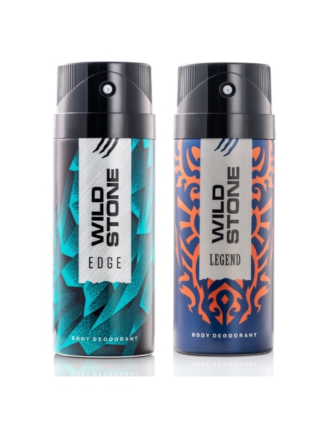 

Wild Stone Men Set of 2 Legend & Edge Deodorants, Blue