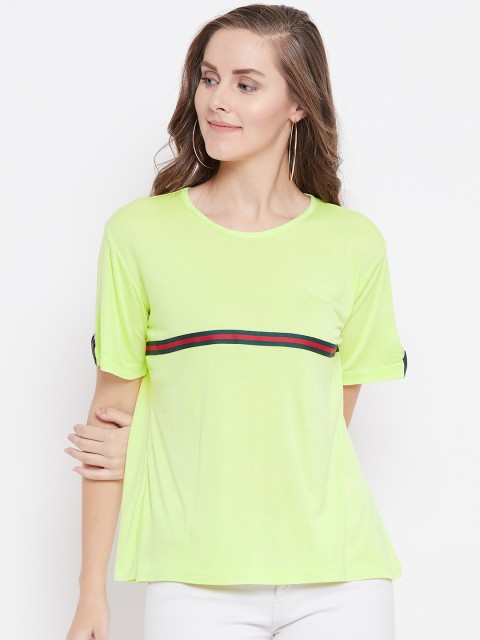 

Belle Fille Women Lime Green Solid Top