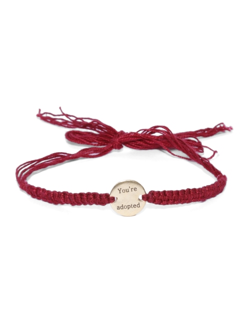 

Tipsyfly Unisex Red You're adopted Rakhi