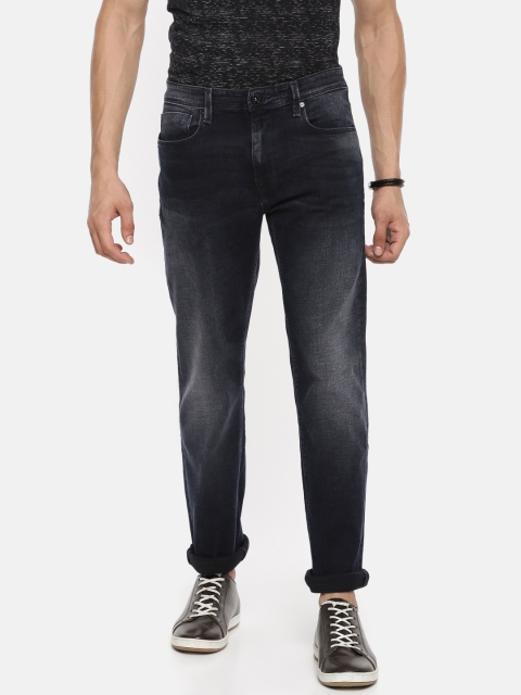 

Pepe Jeans Men Blue Regular Fit Mid-Rise Clean Look Stretchable Jeans