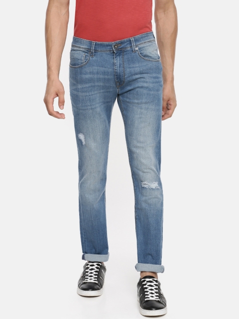 

Pepe Jeans Men Blue Arnaud Vapour Slim Fit Low-Rise Mildly Distressed Stretchable Jeans