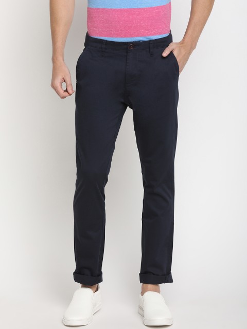 

Pepe Jeans Men Navy Blue Slim Fit Chinos Trousers